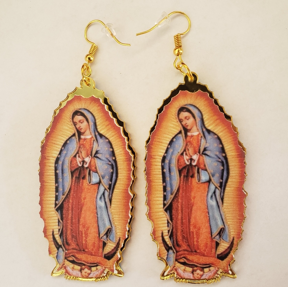 Lady of Guadalupe Earrings. Catholic Religious